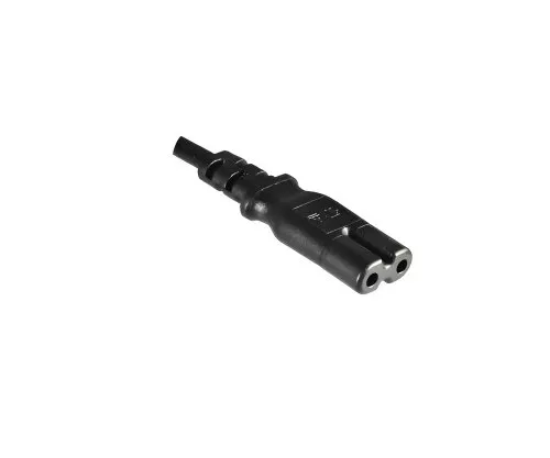 Cable de alimentación Euroconector tipo C a C7, 0,75 mm², VDE, negro, longitud 0,50 m