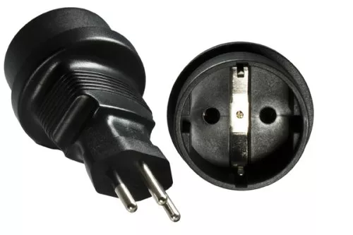 Power adapter Brazil CEE 7/3 to BRA type N 3pin plug, YL-0423