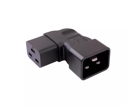 C19 naar C20 haakse netadapter, YL-3318L-1 IEC 60320-C19/20 haaks opzij, rechts/links C19 naar C20 haakse netadapter, YL-3318L-1 IEC 60320-C19/20 haaks opzij, rechts/links