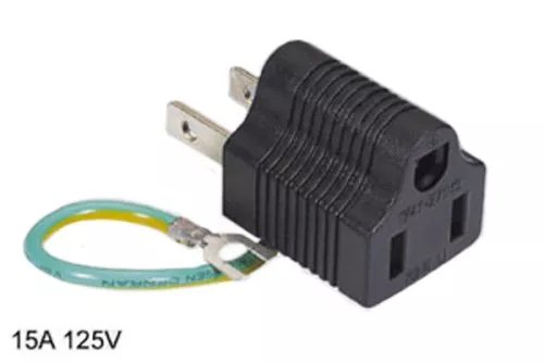 Stromadapter Japan Typ A NEMA 5-15P 3pin Buchse auf NEMA 1-15P 2pin Stecker, YL-212