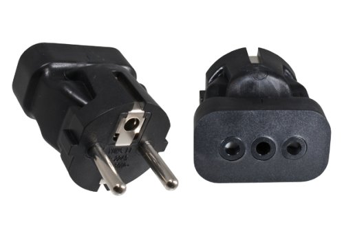 Stromadapter Italien 3pin Buchse auf CEE 7/7 Stecker, YP-2245