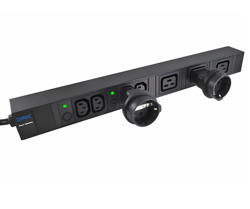 Strømadapter, nettadapter sikkerhetskontakt CEE 7/3 til C14 IEC-plugg, UPS-adapter, YL-3223