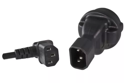 Adaptador de corriente, enchufe de seguridad CEE 7/3 a enchufe IEC C14, adaptador SAI, YL-3223