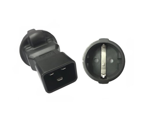 Power adapter, mains adapter safety socket CEE 7/3 to C20