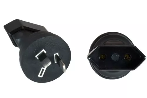 Power adapter Euro C1 2pin female to AUS AS/NZS3112 2pin male type I, YL-3622
