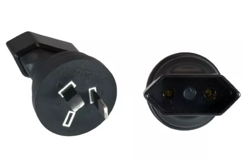 Adapter zasilania Euro C1 2-pinowe gniazdo do AUS AS/NZS3112 2-pinowa wtyczka typu I, YL-3622