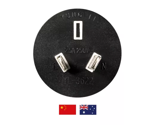 Adaptador de corriente Euro C1 de 2 clavijas a AUS AS/NZS3112 de 2 clavijas tipo I para Australia y China, YL-3622