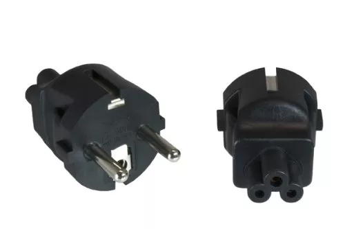 Power adapter, power adapter grounding plug CEE 7/7 to C5 Mickey Mouse