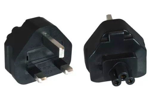 Adaptador de corriente IEC 60320-C5 Mickey Mouse a enchufe tipo G (BS1363) del Reino Unido, YL-6014