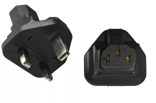 Stromadapter Netzadapter England C13 auf UK Typ G IEC 60320-C13 Bu./GBR BS1363 5A St., YL-6012