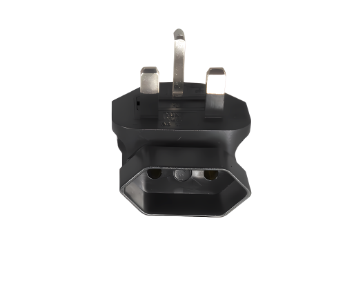 Adattatore di corrente Presa europea a 2 poli IEC 60320-C6 90° a spina inglese UK tipo G 3A, YL-6022L