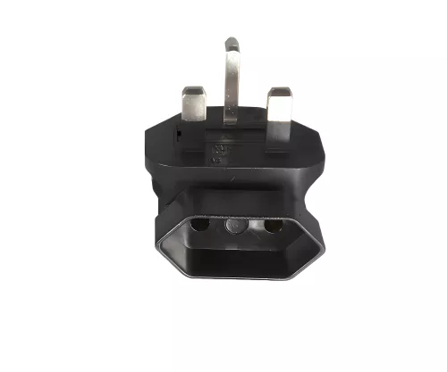 Power adapter Euro socket 2pin IEC 60320-C6 90° to England UK type G 3A plug, YL-6022L Power adapter Euro socket 2pin IEC 60320-C6 90° to England UK type G 3A plug, YL-6022L