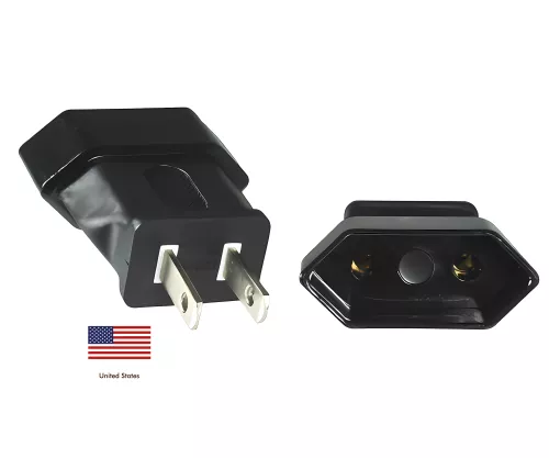 Power adapter America NEMA 1-15P plug to Europlug EN50075 socket, YL-1122
