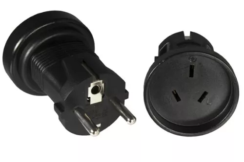 Adaptor de alimentare Australia/China, mufă AUS cu 3 pini tip I la CEE 7/7, YL-2235