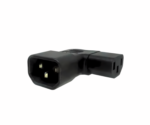 Adaptador de red acodado de C13 a C14, YL-3212L IEC 60320-C13/14 acodado lateralmente, izquierda/derecha