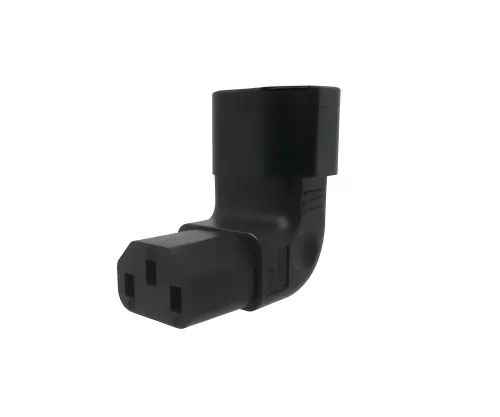 Adaptateur secteur C13 sur C14 coudé, YL-3212L-3 IEC 60320-C13/14 coudé horizontalement, haut/bas