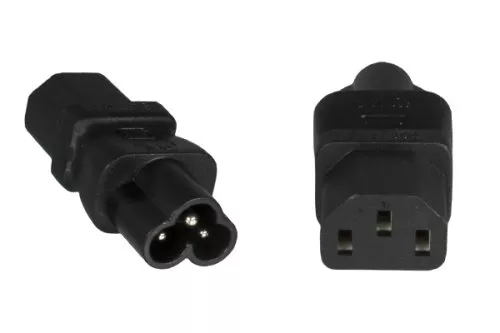 Voedingsadapter, netadapter C13 naar C6 Mickey Mouse-stekker