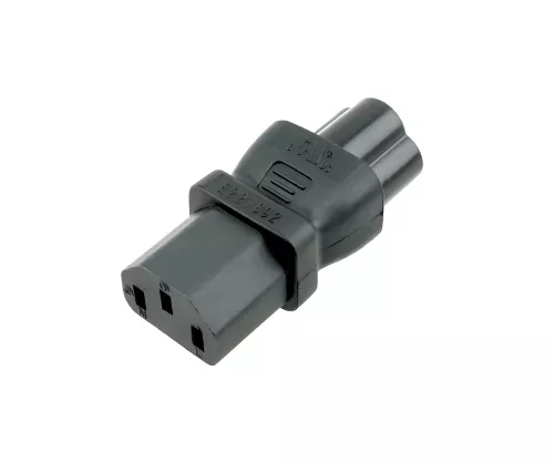 Power adapter, mains adapter C13 to C6 Mickey Mouse plug