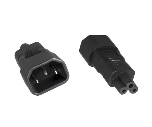 Stromadapter, Netzadapter Kaltgerätestecker C14 auf C5 Mickey Maus