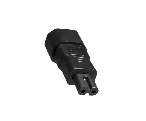 hálózati adapter, hálózati adapter Euro-8 kisgép dugó C7-es aljzatból C14-es IEC dugóba, csatlakozó, átalakító