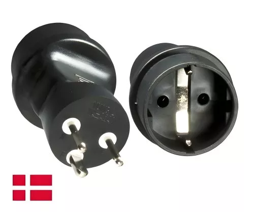 Stromadapter Dänemark CEE 7/3 auf DNK Typ K CEE 7/3 Buchse/DNK 3pin Typ K Stecker, YL-2623