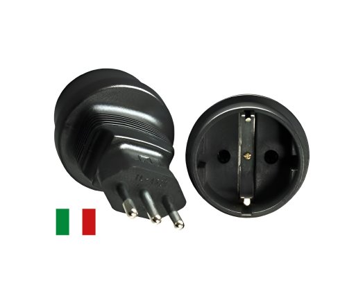 Power adapter Italy CEE 7/3 socket to ITA 3pin plug type L, YL-4523