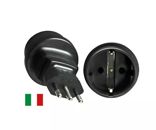 Adapter zasilania Włochy CEE 7/3 gniazdo do ITA 3pin wtyczka typu L, YL-4523