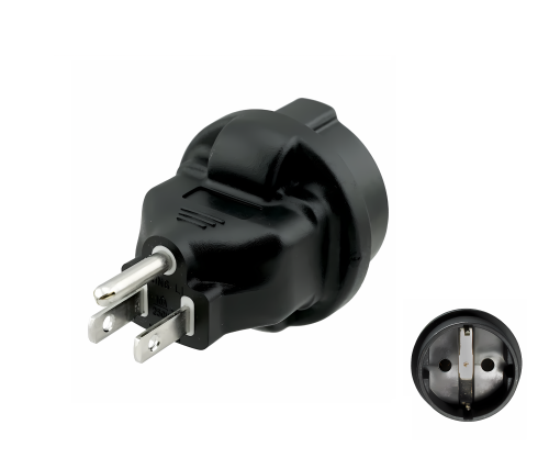 Stromadapter Amerika CEE 7/3 Buchse auf NEMA 5-15P 3pin Stecker Typ B, YL-1223