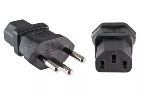 Adaptador de corriente Suiza IEC 60320-C13 enchufe de 3 clavijas a CHE tipo J 10A, norma suiza SEV1011, YL-4612