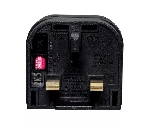 Power adapter EU power supply to UK type G plug, 3A, black