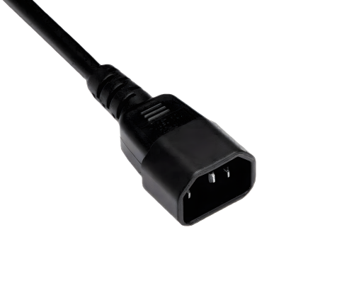Napájecí kabel C13 na C14, 0,75 mm², prodlužovací, VDE, černý, délka 0,50 m