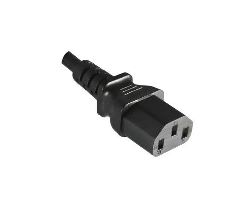 Cold appliance cable C13 to C14, YP-32/YC-12 LSZH, 1mm², extension, VDE, black, length 1,00m