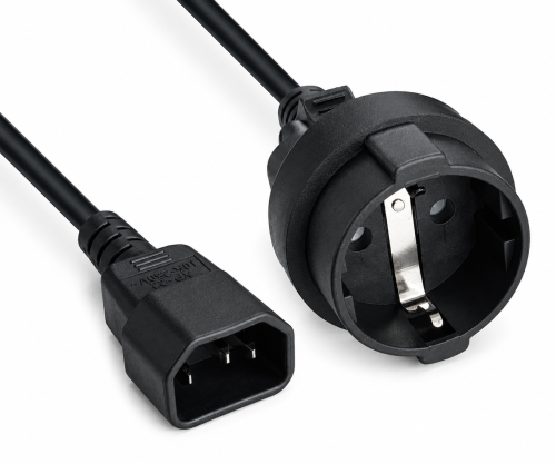 Netz Adapter Kabel C14 auf Schutzkontaktbuchse