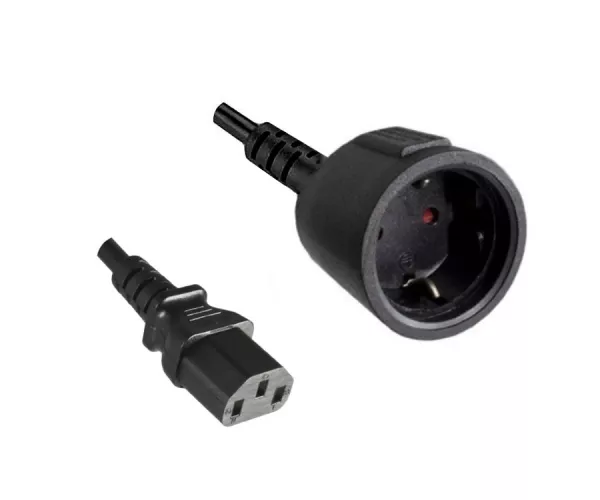 Netz Adapter Kabel C14 auf Schutzkontaktbuchse