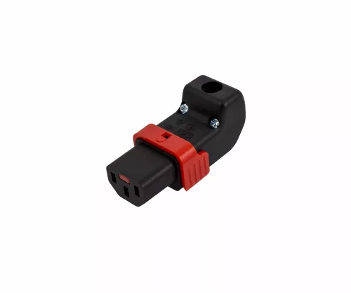 IEC-LOCK IEC60320-C13-stekker, aan onder- of bovenkant monteerbare connector met vergrendelingsmechanisme IEC-LOCK IEC60320-C13-stekker, aan onder- of bovenkant monteerbare connector met vergrendelingsmechanisme