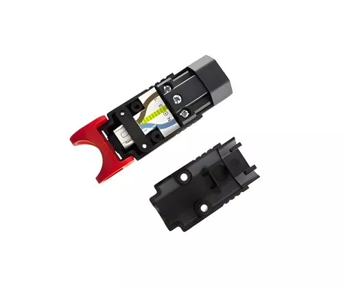 IEC-LOCK IEC60320-C13 plug with locking mechanism mountable connector