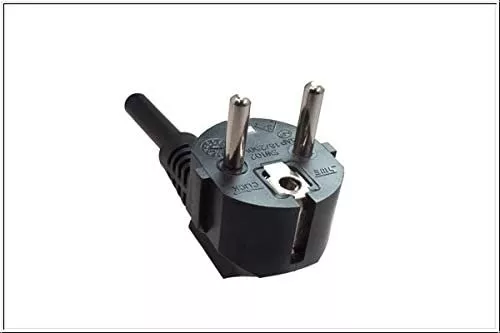 Power cord Europe CEE 7/7 90° to C19, 1,5mm², with lock, VDE, black, length 2,00m