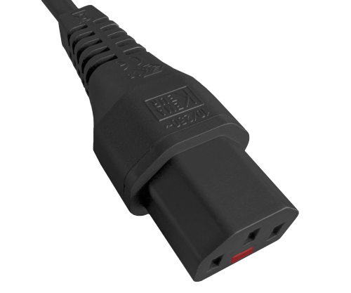 Tīkla kabelis England UK tipa G 5A uz C13, ar slēdzeni, 1.00mm², apstiprinājums: BSI vai ASTA, melns, garums 2.00m