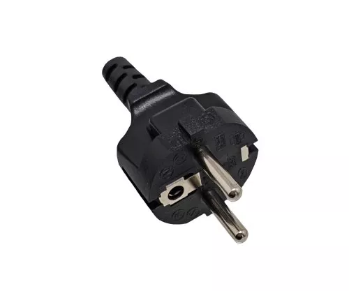 Netzkabel Europa CEE 7/7 gerade auf C13, 1mm², VDE, schwarz, Länge 5,00m