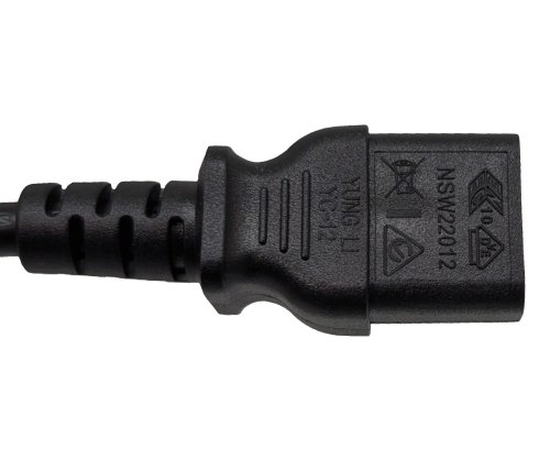 Netzkabel Europa CEE 7/7 gerade auf C13, 0,75mm², VDE, schwarz, Länge 1,80m