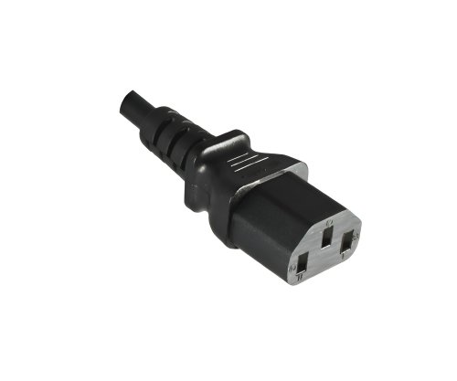 Power cord England type UK G 10A to C13, 1mm², Approved: ASTA/SASO/HK u. Singapore SM, black, length 3,00m