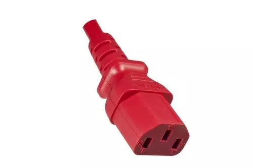 Power Cable Schuko CEE 7/7 to C13, 5.00m - Red