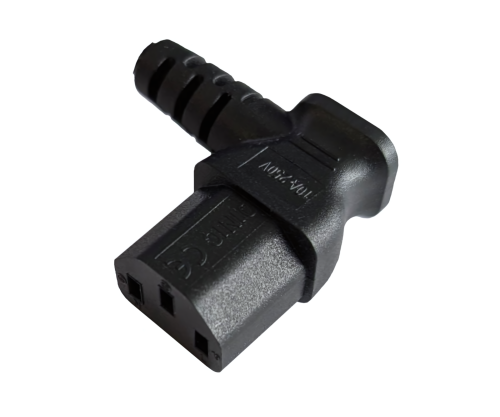 Netzkabel CEE 7/7 90° auf C13 90° rechts, 1mm², VDE, schwarz, Länge 5,00m