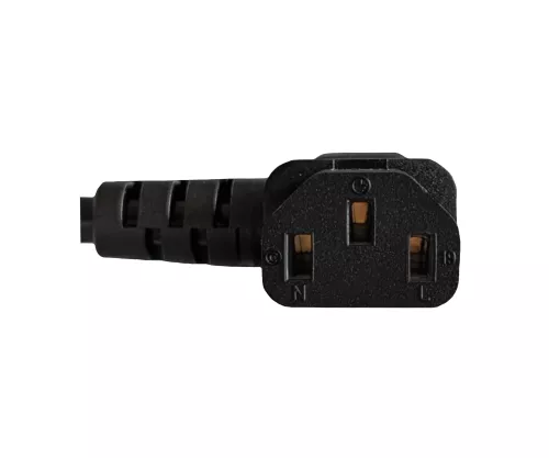 Omrežni kabel CEE 7/7 90° na C13 90° desno, 1mm², VDE, črn, dolžina 3,00 m