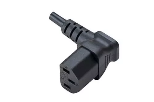 Power Cord CEE 7/7 90° to C13 90°, 1mm², VDE, black, length 5,00m