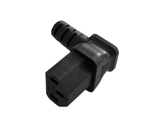 Netzkabel CEE 7/7 90° auf C13 90°, 1mm², VDE, schwarz, Länge 5,00m