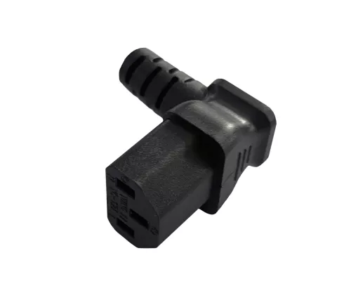 Câble secteur CEE 7/7 90° sur C13 90°, 0,75mm², VDE, noir, longueur 1,80m