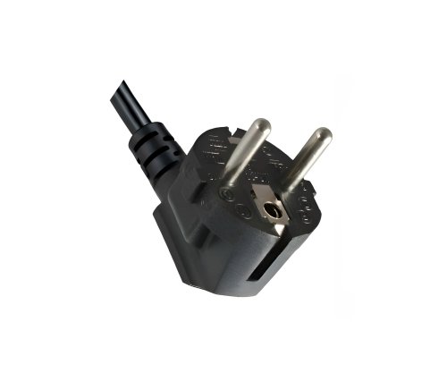 Power Cord CEE 7/7 90° to C13 90°, 1mm², VDE, black, length 5,00m
