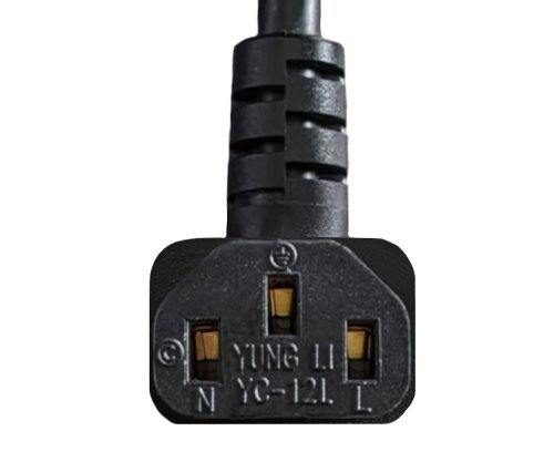 Netzkabel CEE 7/7 90° auf C13 90° u/o, 1mm², VDE, schwarz, Länge 3,00m