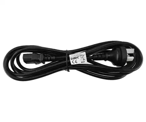 Καλώδιο τροφοδοσίας Αυστραλίας τύπου I προς C13, 1mm², SAA, μαύρο, μήκος 3.00m